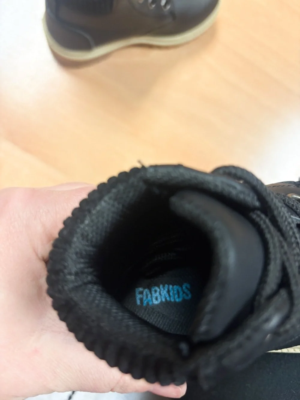 NWOT Fabkids Black Mountain Boot Lace Up Ankle Boots Toddler 7